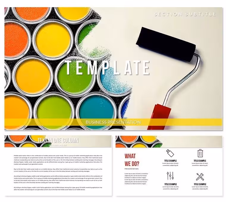 Paint Types Repair Keynote Template - Editable KEY