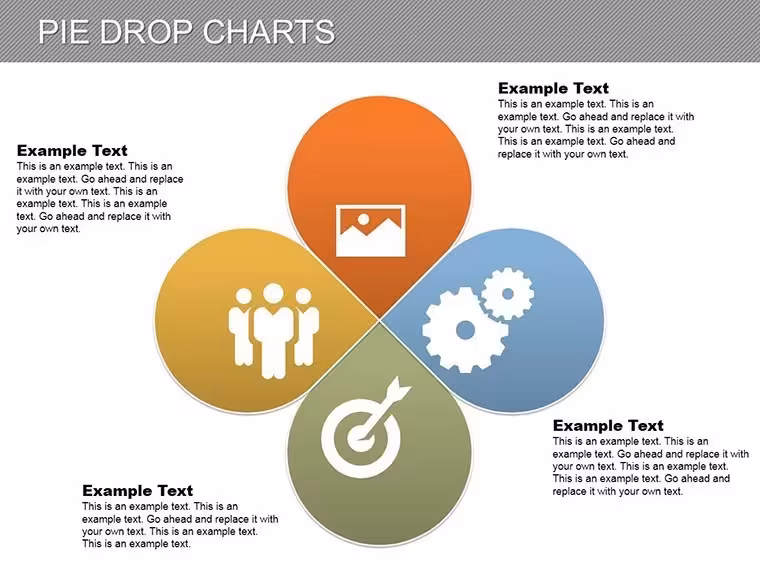 Animated Pie Drop Charts Keynote for Architecture