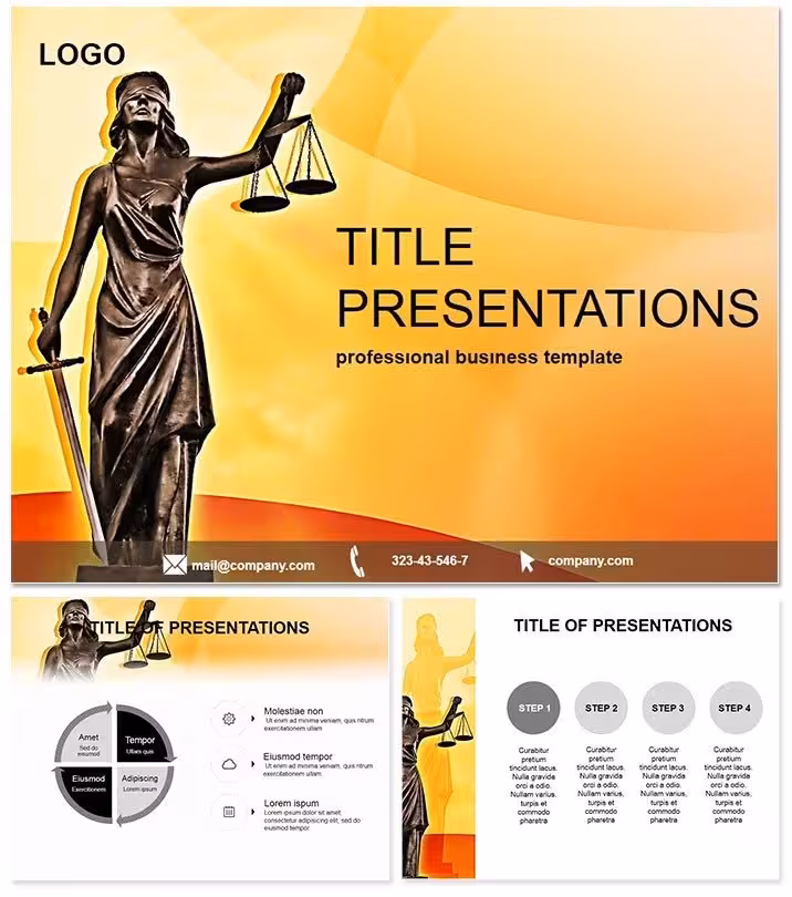 Compelling Law Justice PowerPoint Template