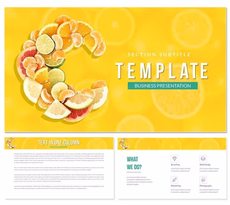 Vitamin C Tablet Keynote Template: Presentation Design