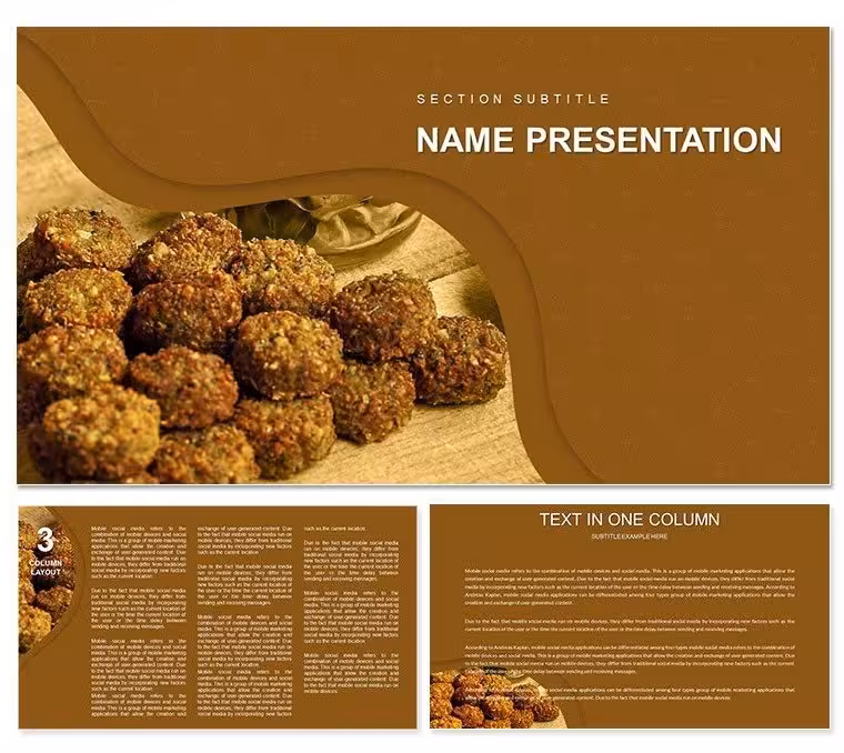 Vegetable and Chicken Cutlets Recipes Keynote template
