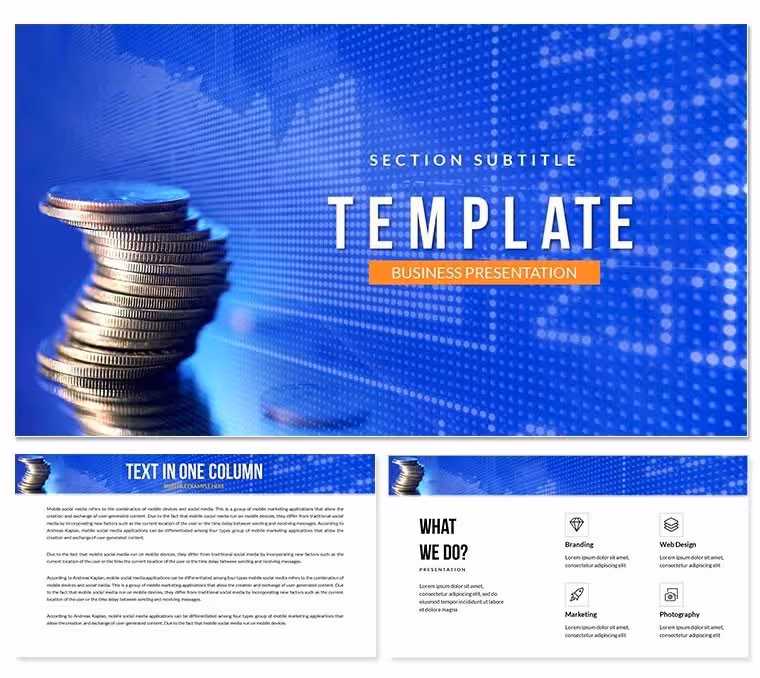 Make money from online business Keynote Presentation Templates