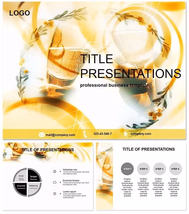 Champagne Glass PowerPoint Template