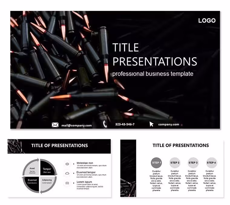 Packing Ammunition PowerPoint Template
