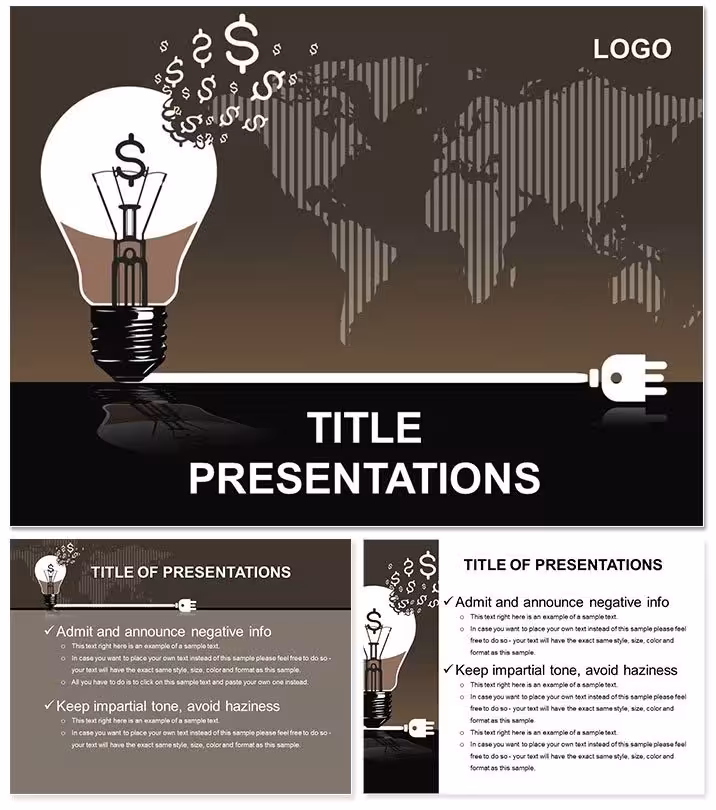 Energy Costs PowerPoint Template for Clear Insights