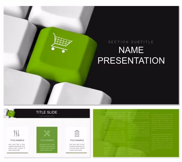 Online Shopping Keynote Template: From Click to Cart Triumph