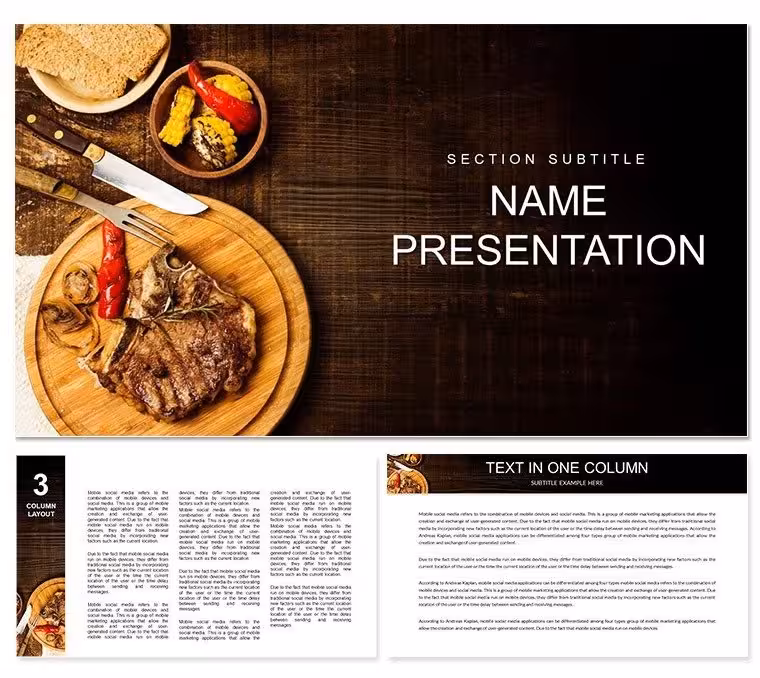 Most Popular Beef Recipes Keynote template