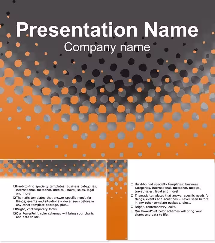 Striking Orange Black Grains PPT
