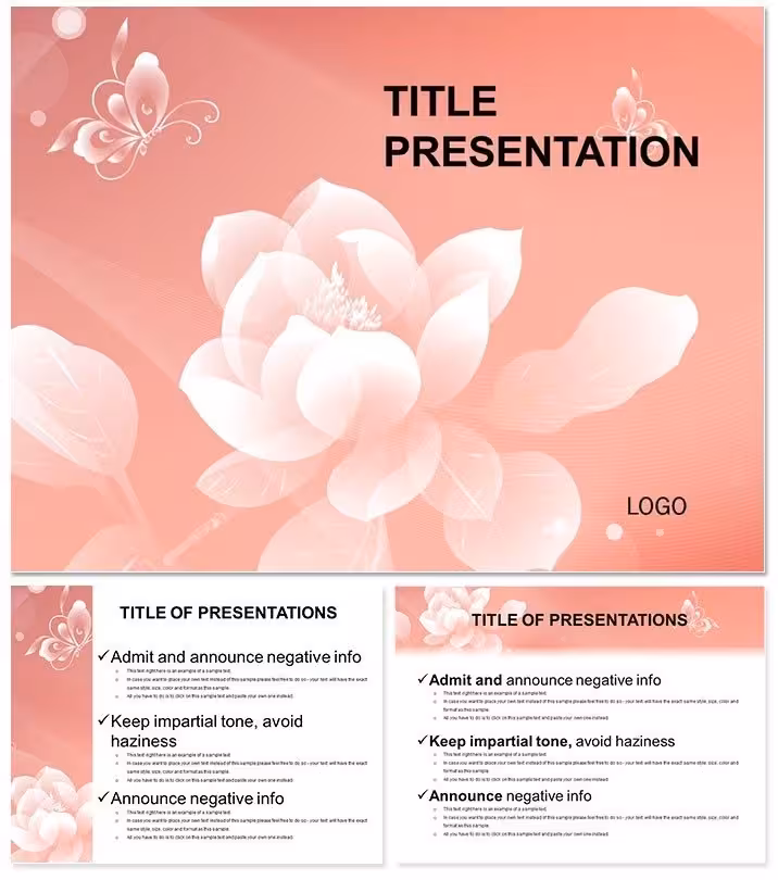 Romantic Love Flower Keynote Template