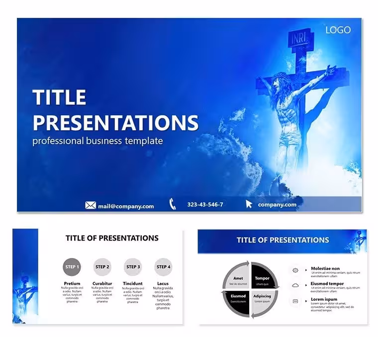 Heavenly Salvation Keynote Template: Illuminating Paths of Faith