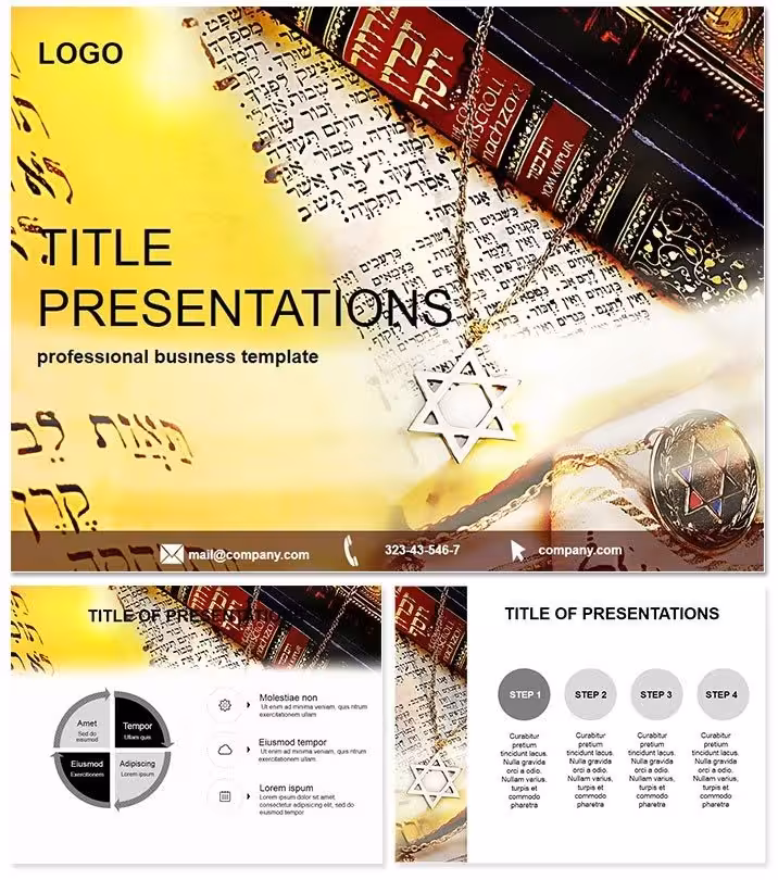 Jewish Scriptures PowerPoint Template for Sacred Studies