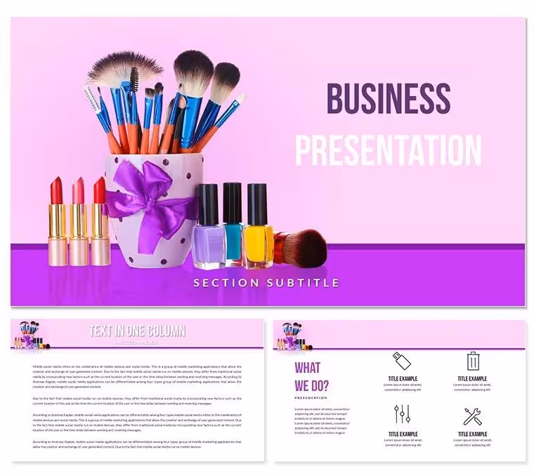 Cosmetics and Perfumery Keynote Templates - Themes