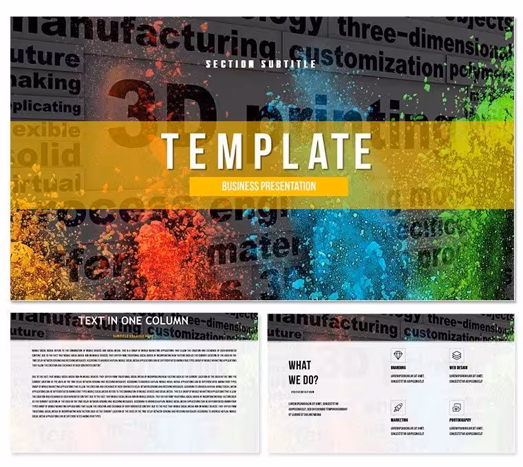 3D Printing Technology Keynote Template for Presentation