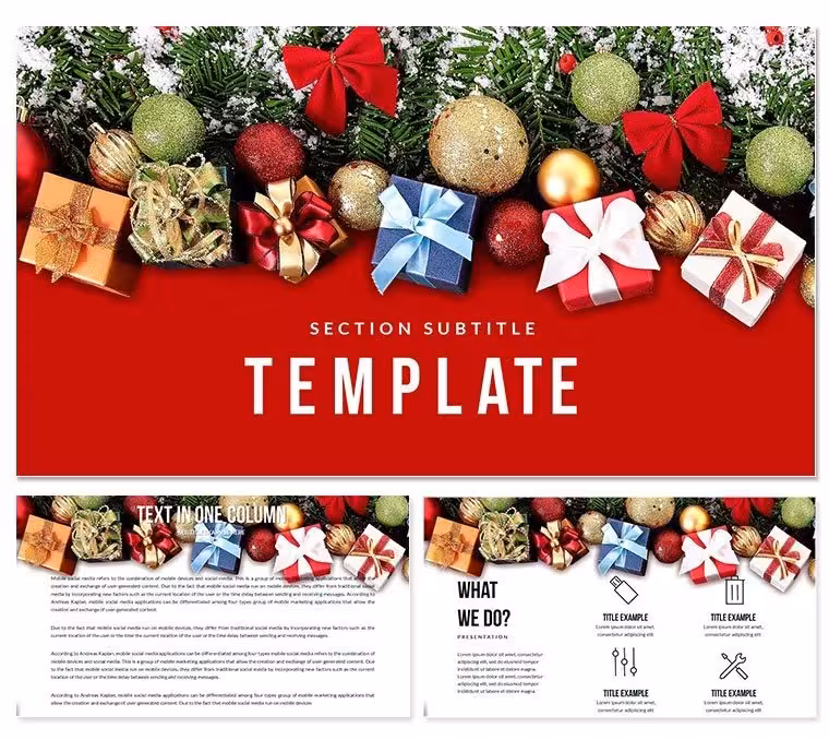 Christmas and New Year Gifts Keynote Presentation Template - Download