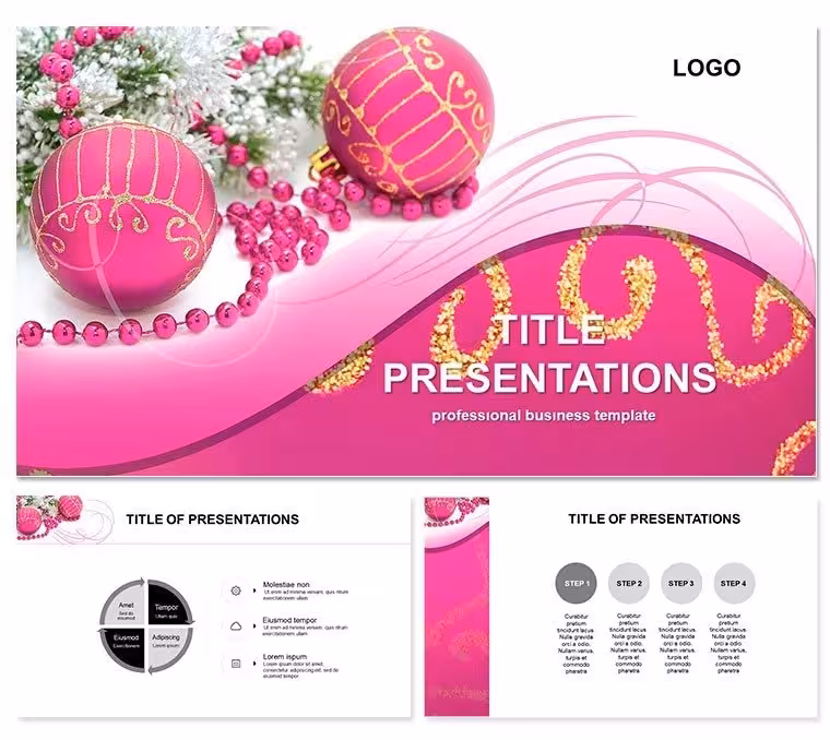 Festive Christmas Decorations PowerPoint Template