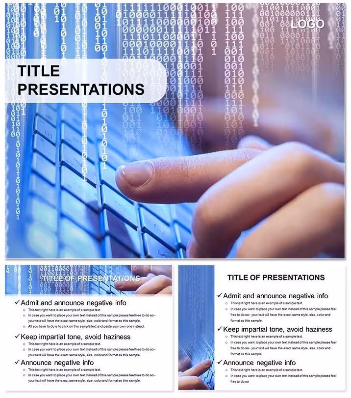 Print Keyboard PowerPoint Template: Tech Training