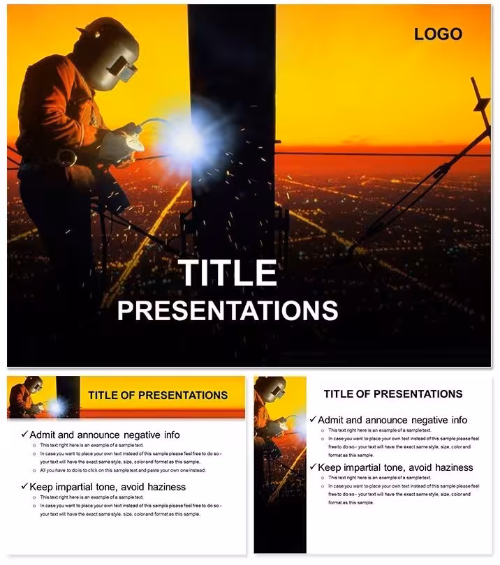 Welding of High-Rise PowerPoint Template: 28 Slides