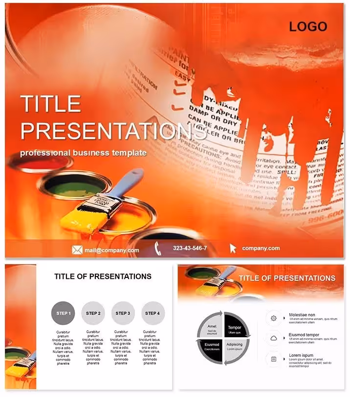 Vibrant Paint Colors Keynote Template Pack