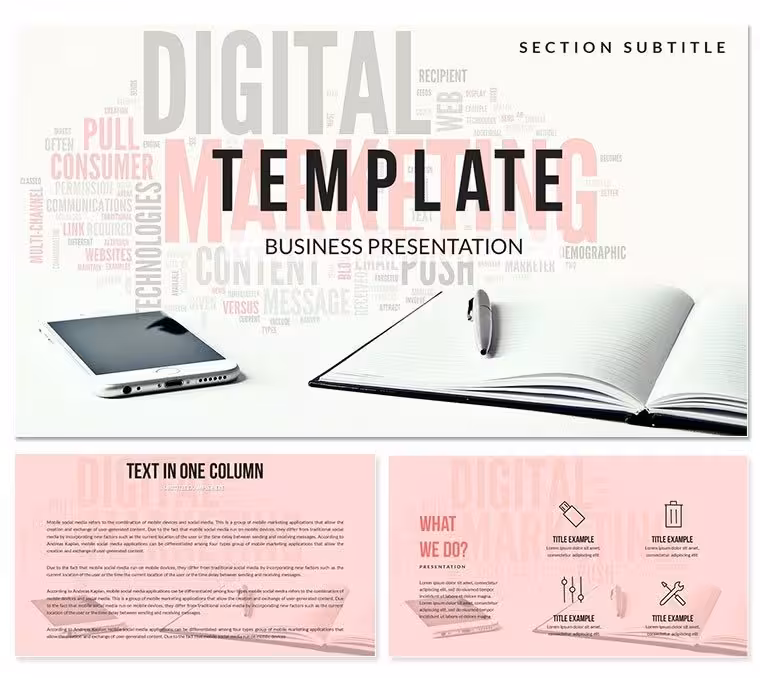 Step-by-Step Guide Digital Marketing Keynote template