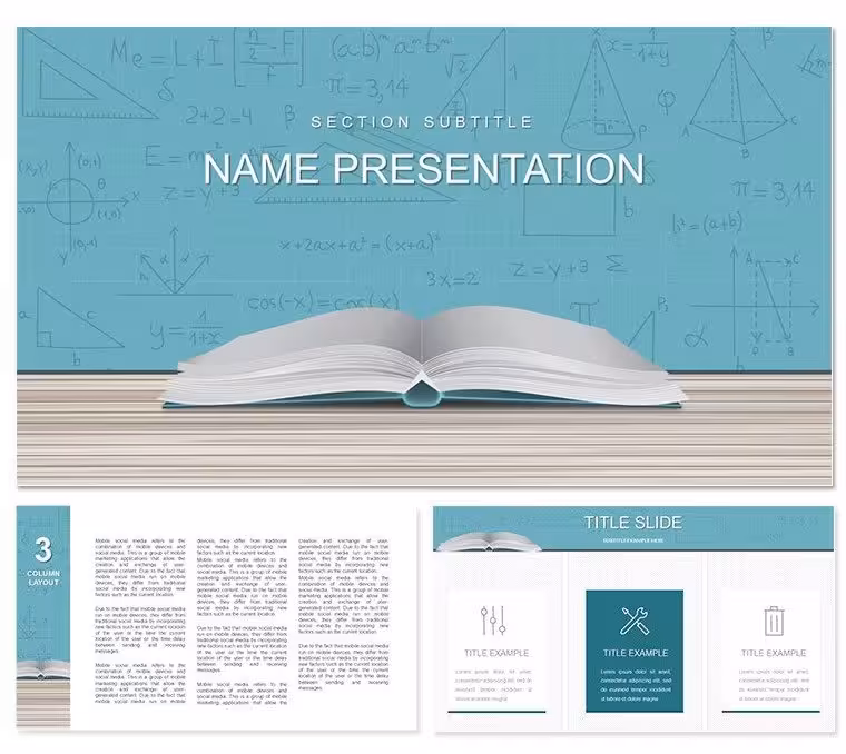 Mathematics Books Download Keynote template