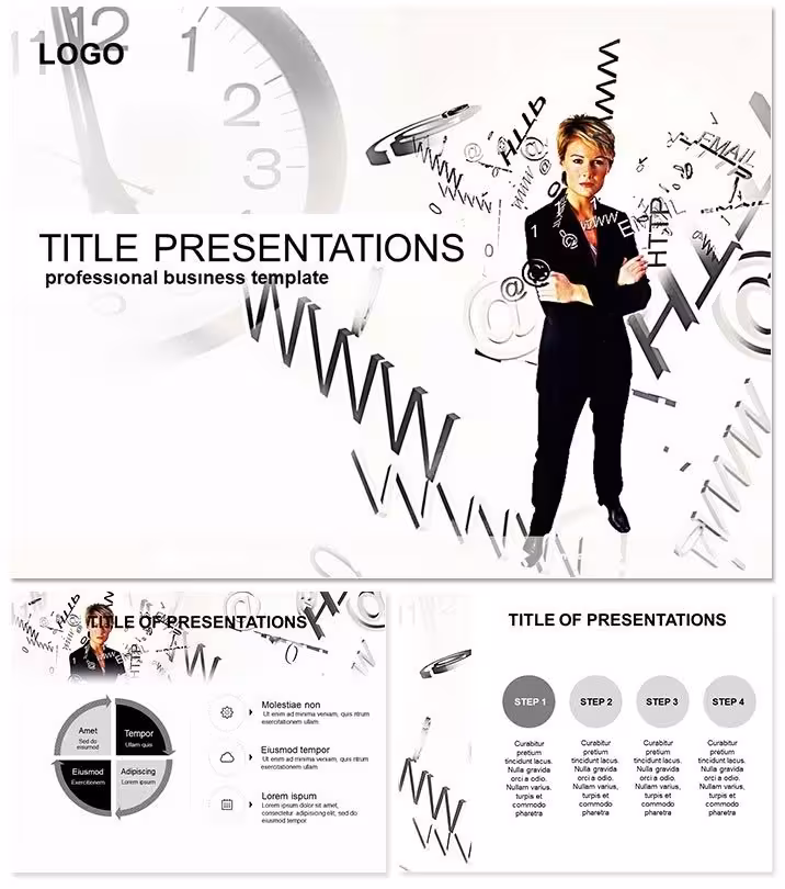 Dynamic Internet Surfing Business PowerPoint Template