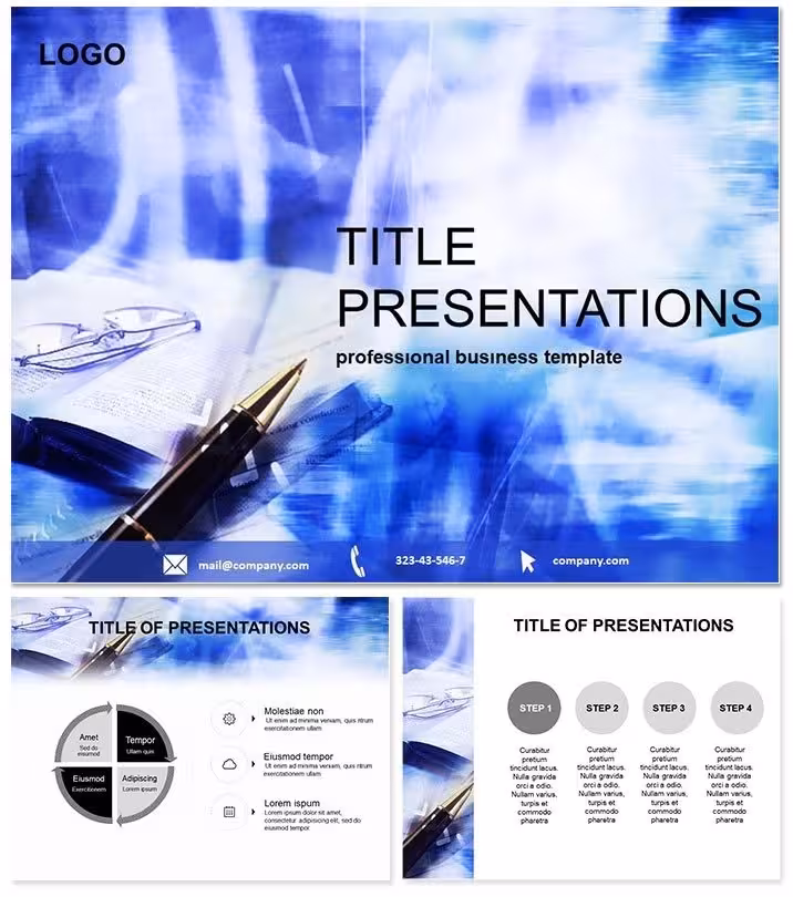 Professional Pen for Deals PowerPoint Template