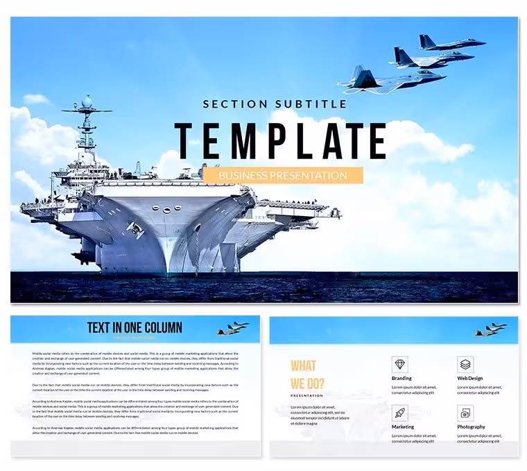 Aircraft Carrier Keynote templates