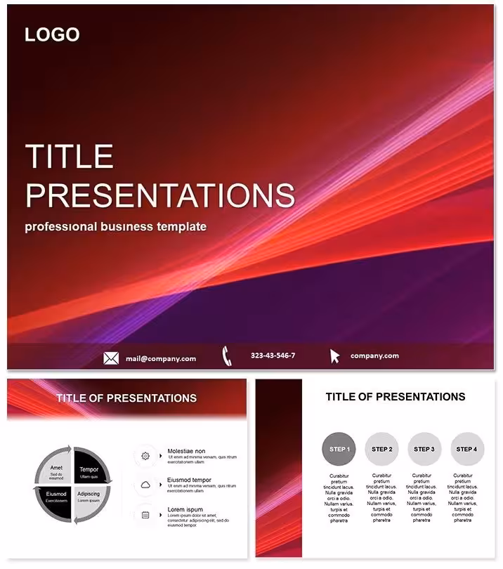 Abstract Red Conversion PowerPoint Template