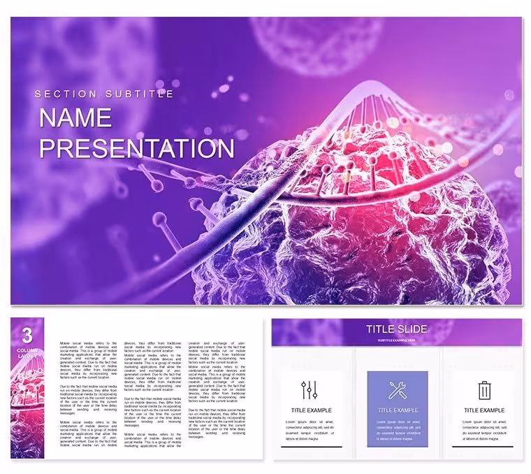 DNA, Virus Keynote Template for Presentation