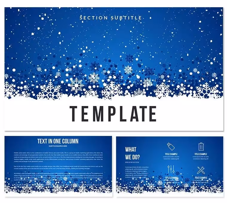 Holiday Snowfall Keynote templates