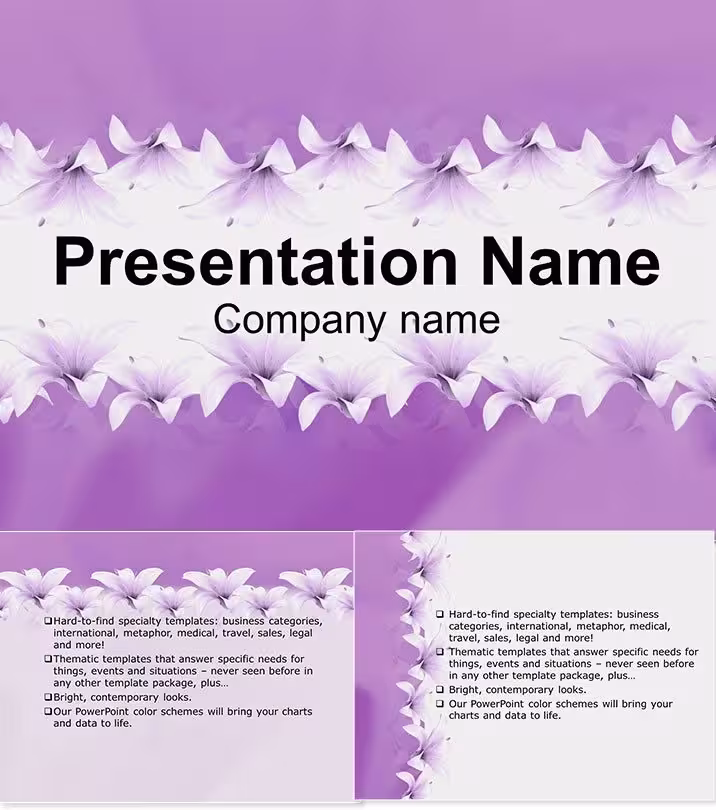 Premium Little Lily PowerPoint Template
