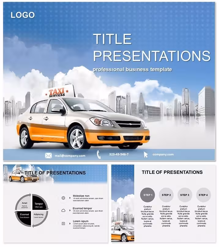 Taxi Business Plan PowerPoint Template - Fully Editable | Instant Download | ImagineLayout