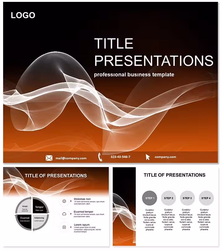 Smoking Pattern PowerPoint Template: Ethereal Visual Flow