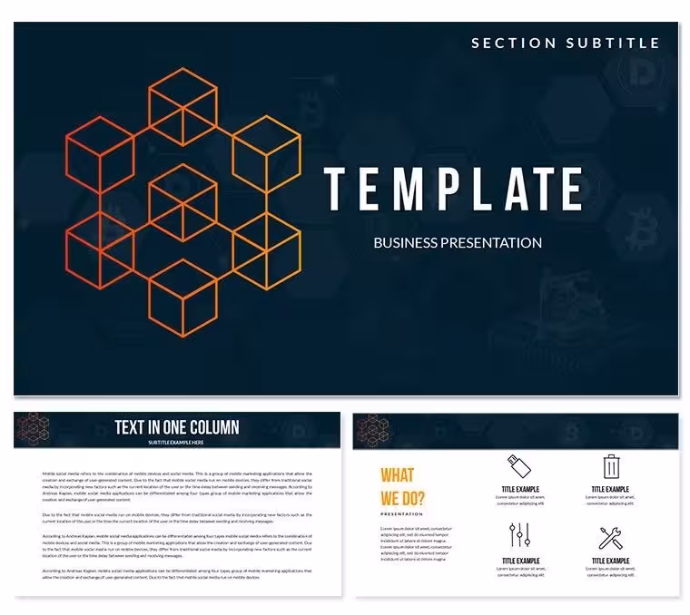 Blockchain Technology Keynote templates - Themes