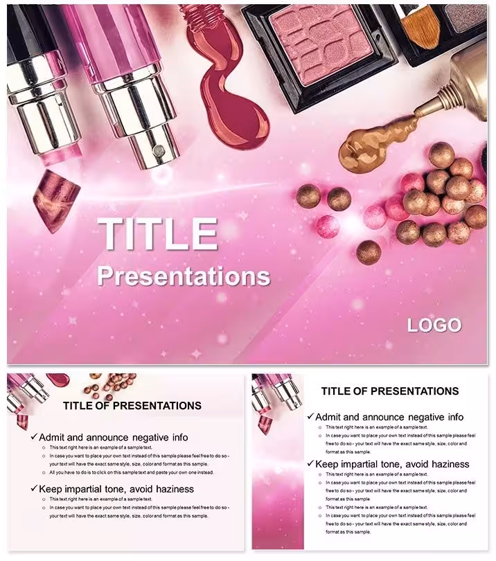 Cosmetics Perfumery PowerPoint Template: Scented Success Stories