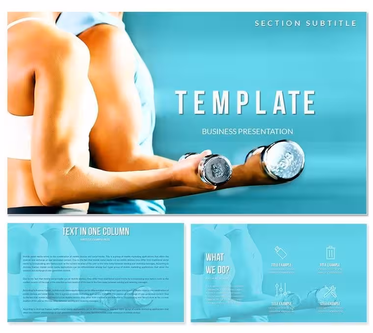 Exercises with Dumbbells Keynote templates