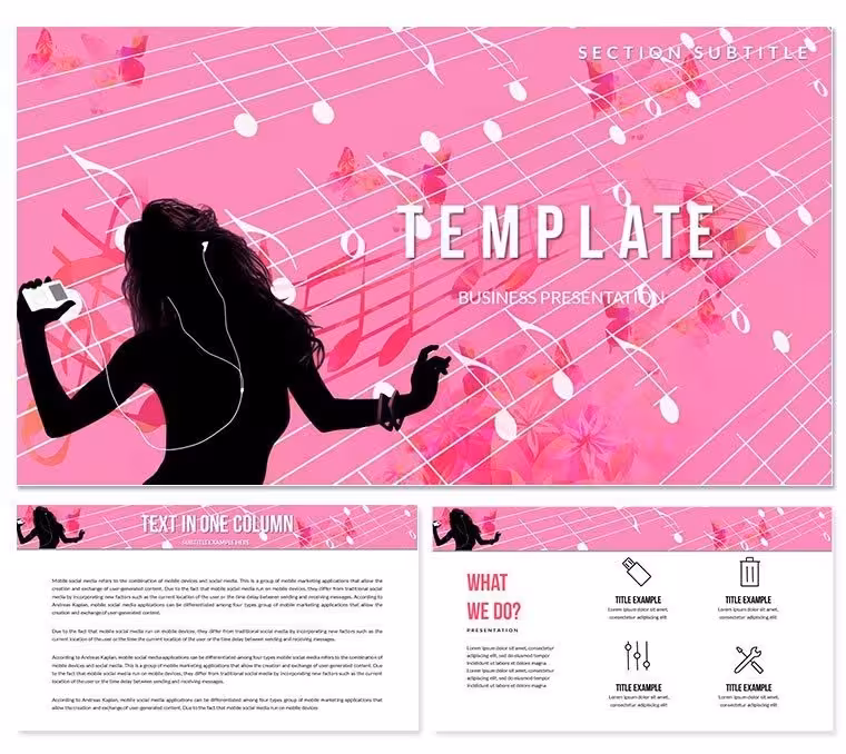 Girl and Music Keynote templates