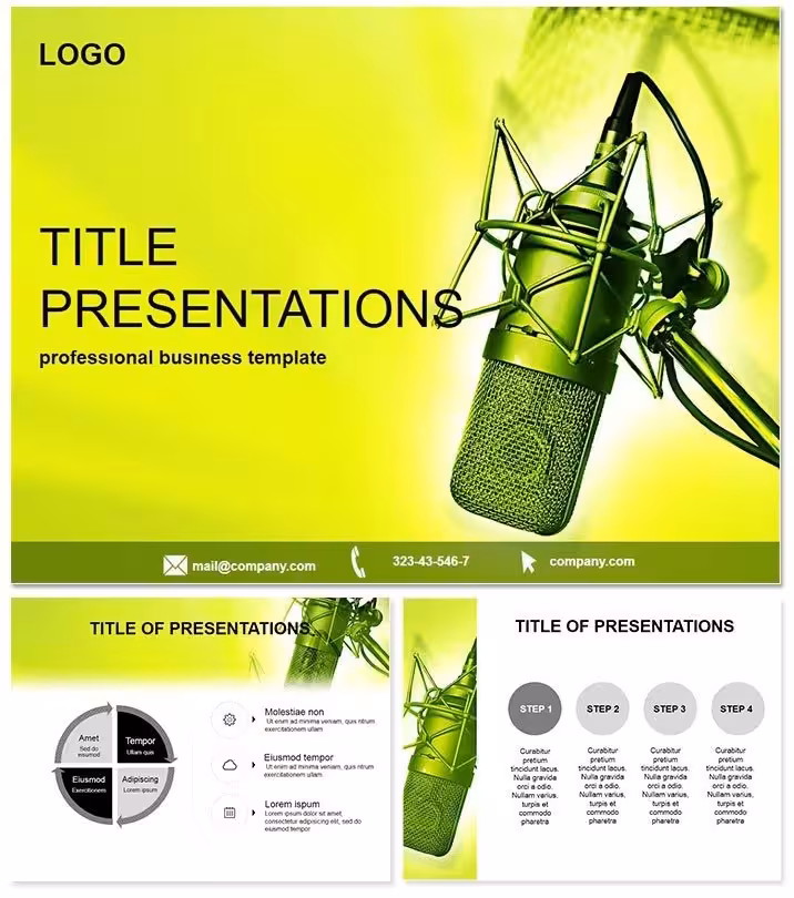 Radio Shows PowerPoint Template: Broadcast Brilliance