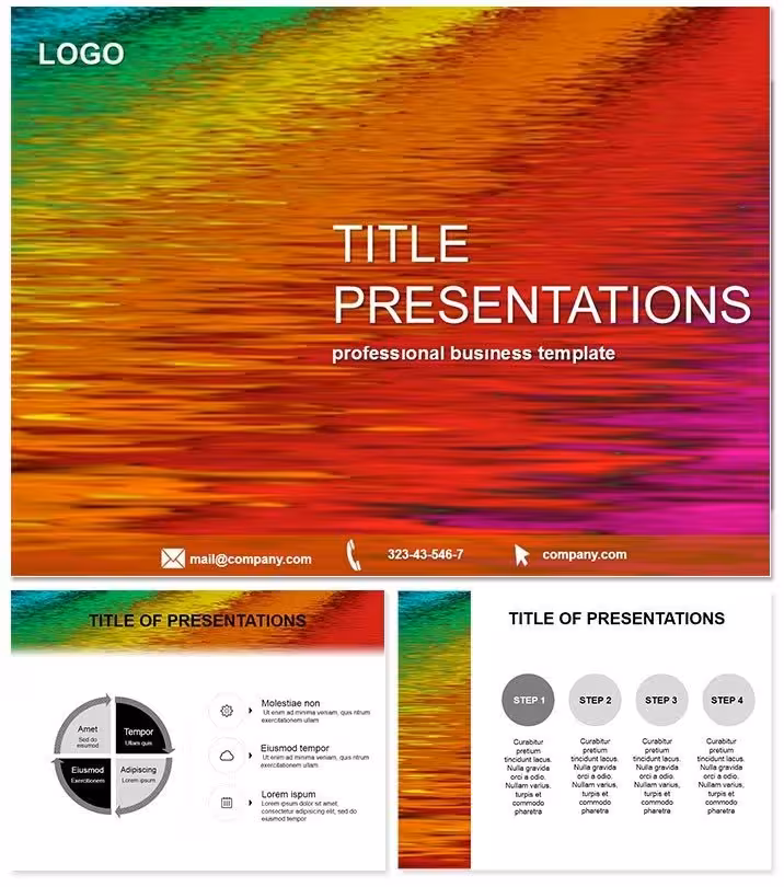 Abstract Color Waves PowerPoint Template