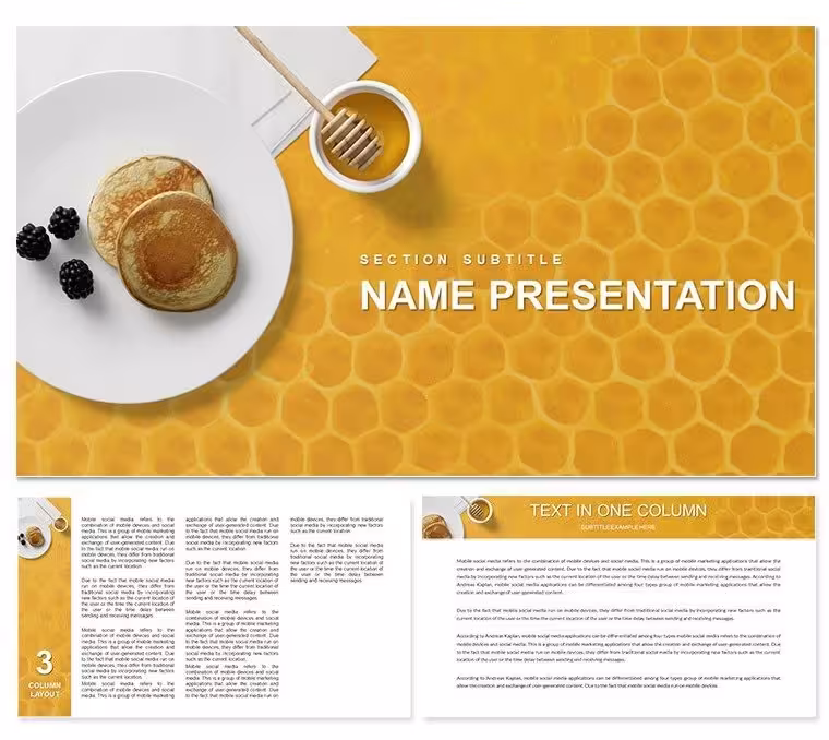 Pancakes with Honey Keynote template