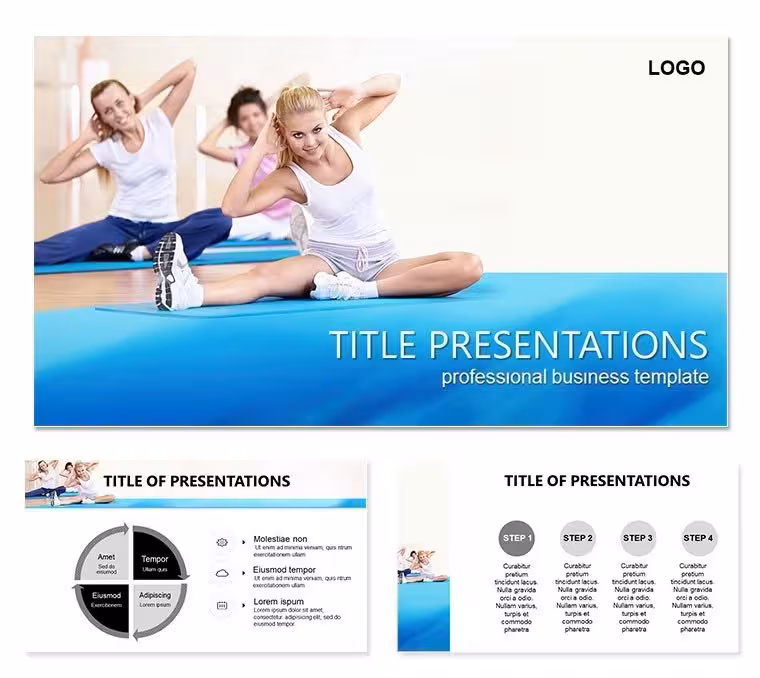 Yoga Exercise PowerPoint Template: Flowing into Mindful Mastery