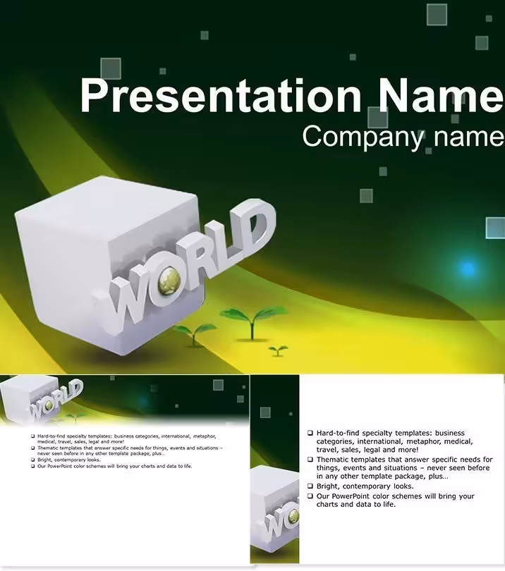 Cube World PowerPoint Template