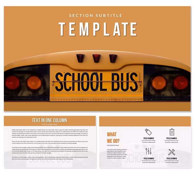 School Bus Keynote templates - themes