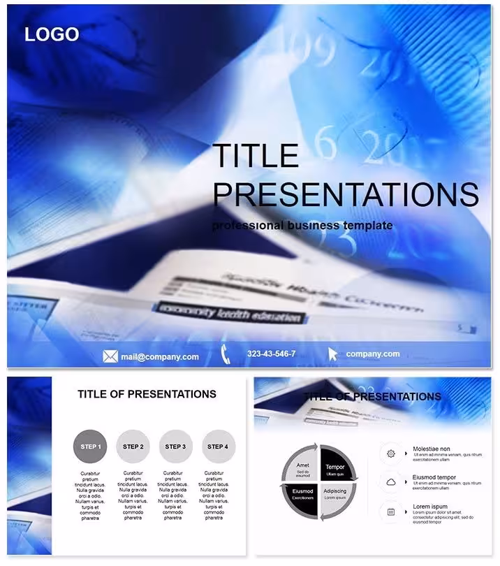 Stock Market Reports Keynote Template for Pros