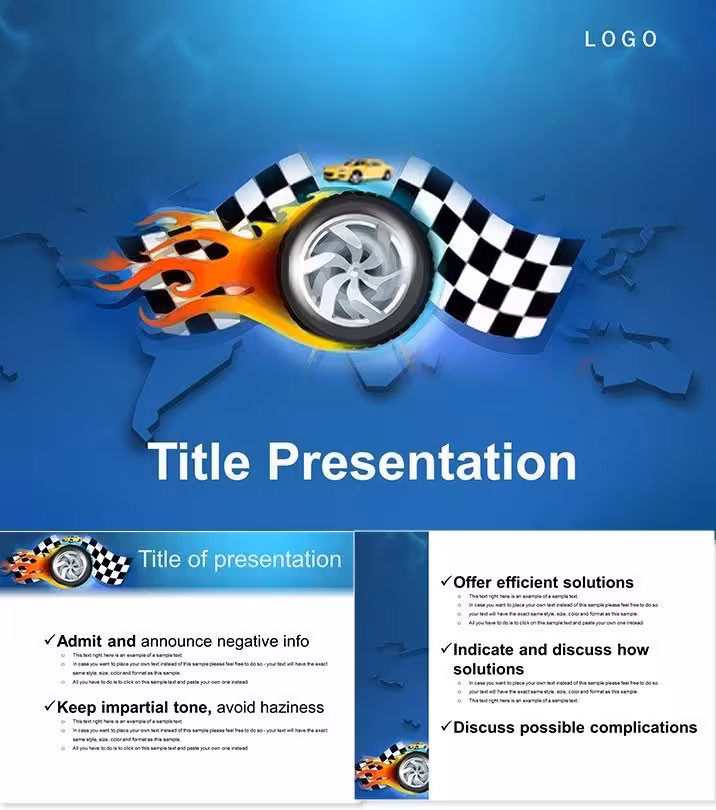 Thrilling Start of the Race PowerPoint Template