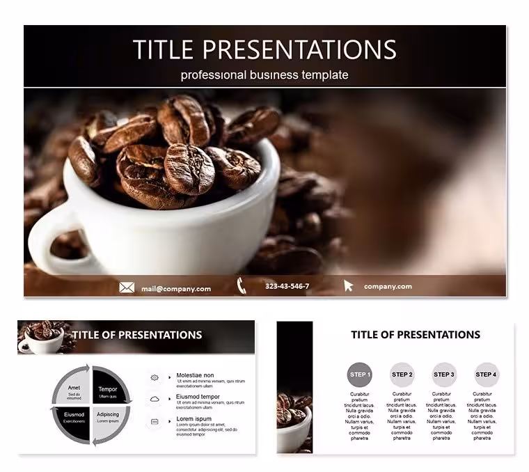 Black Coffee PowerPoint Template: Depth in Every Detail