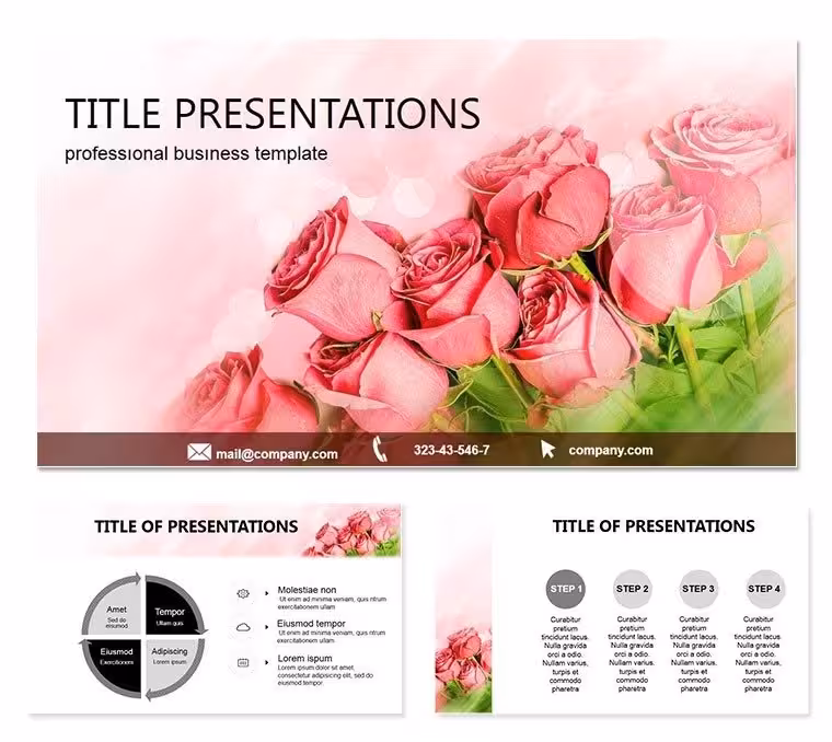 Free Roses Greeting PowerPoint Template