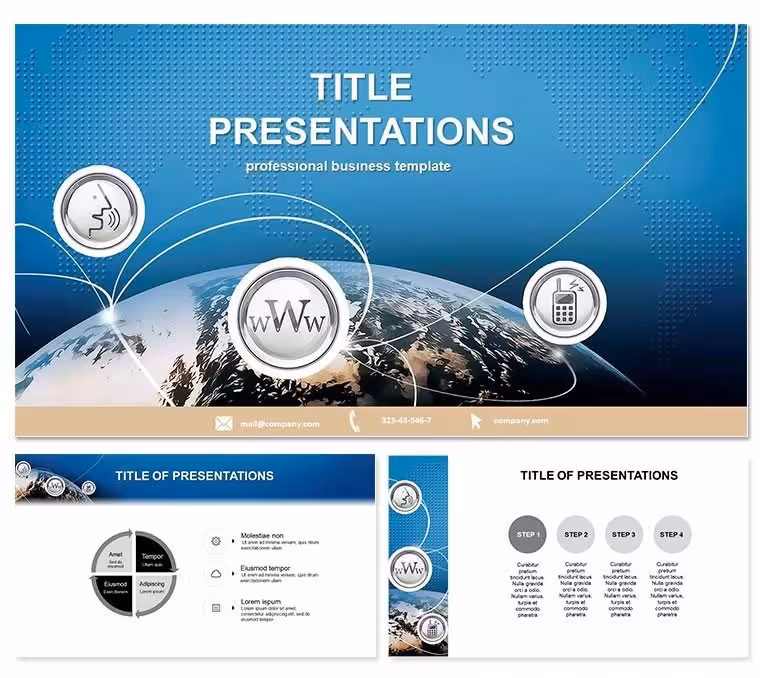 IT Communication PowerPoint Template: Networks