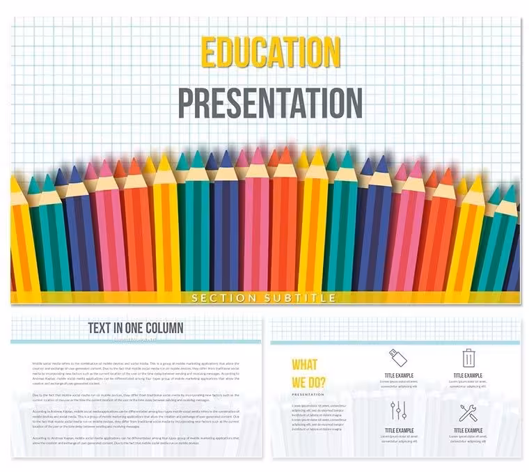 My First Colored Pencil Set Keynote template