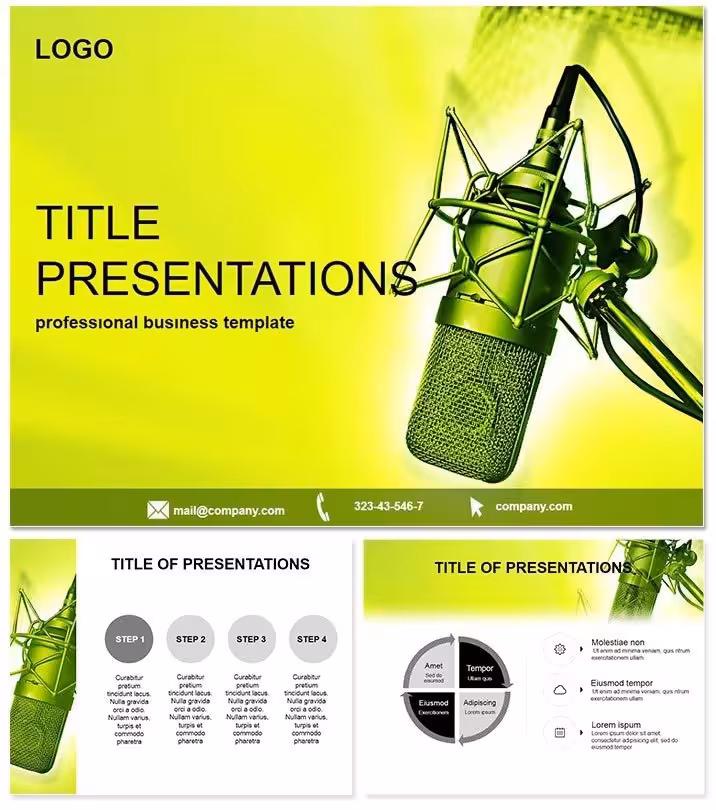 Radio Shows Keynote Template: On-Air Excellence